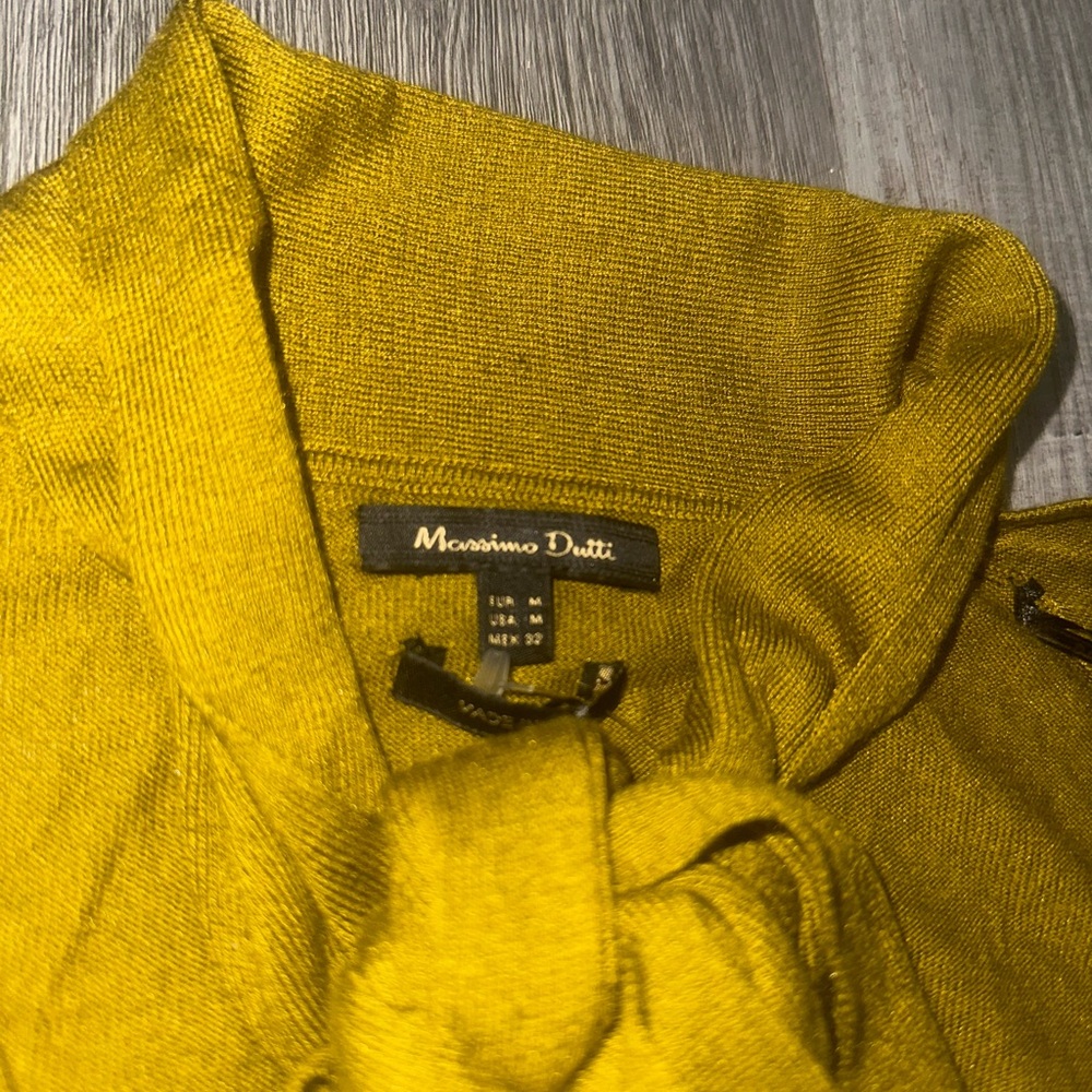 Massimo Dutti Mustard Long Sleeve Blouse - Picture 2 of 5